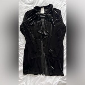 Futurino Velvet Long Sleeve Cardigan